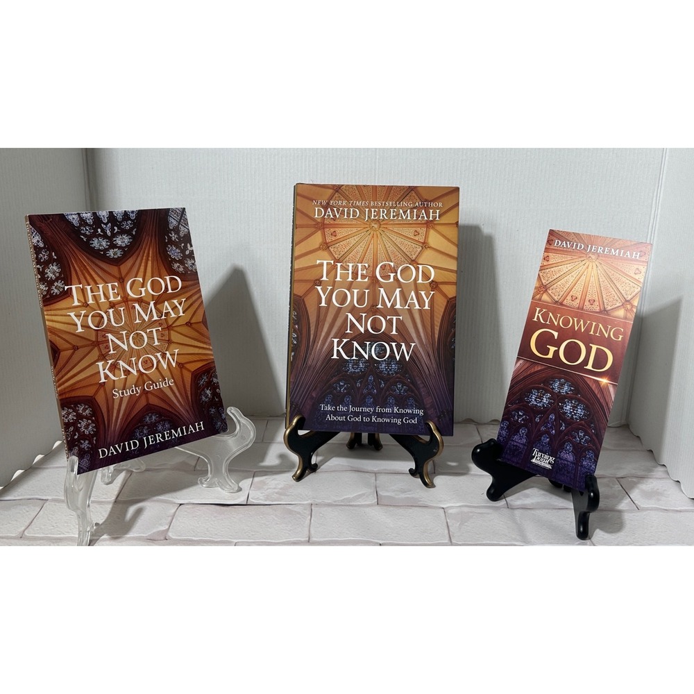 David Jeremiah The God You May Not Know Hardcover Book Study Guide Bookmark‎ Set
